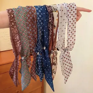 Juego de pañuelos vintage de algodón y lino con detalles de perlas elegantes
