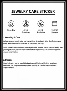 Professional jewelry maintenance and care guide for rhinestone heart bear stud earrings