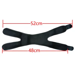 Adjustable patellar tendon knee strap dimensions 52cm and 48cm macro detail view