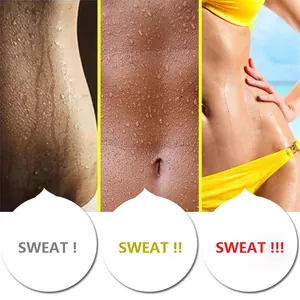 Détail montrant l'effet de transpiration intense sur la peau pour le fitness