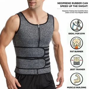 Professional neoprene sauna sweat vest for men designed for intensive gym workouts