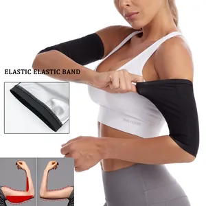 Sauna arm sweat bands detail view showing silver lining and arm compression effect
