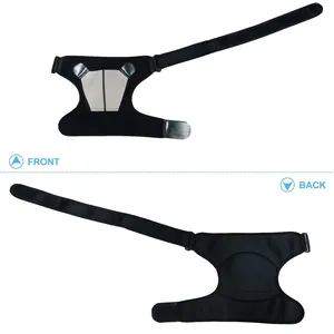 Detailed front and back views of an adjustable compression shoulder support brace.