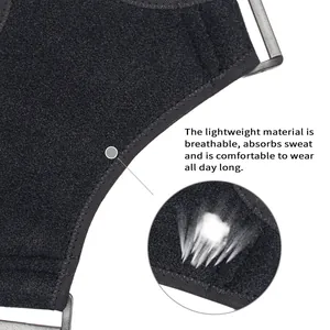 Close-up of the breathable and lightweight fabric used in this black posture corrector