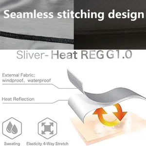 Détail du pantalon de sauna montrant la technologie de réflexion de la chaleur