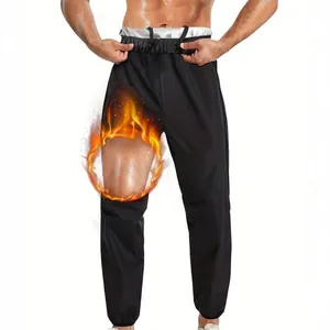 Pantalon de sudation sauna pour hommes avec cordon de serrage pour fitness
