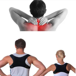 Adjustable posture corrector for men and women shown from back view for spinal alignment.