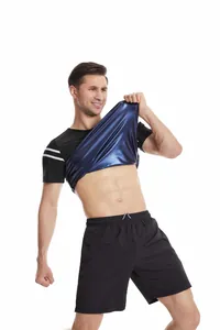 Détail du haut de sudation pour homme avec doublure argentée thermique