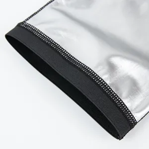 Silver metallic sauna sweat arm bands for effective fitness and arm slimming workout