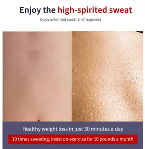 Gros plan montrant l'effet de transpiration et les bienfaits de la combinaison de sauna