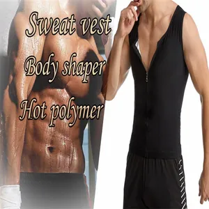 Vue détaillée du gilet de sudation sauna pour hommes pour le fitness et sport