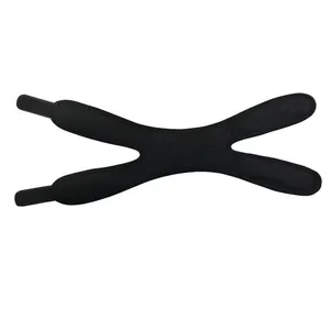 Professional X-shaped black patellar tendon strap for sports knee compression support