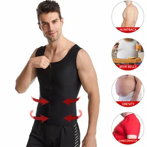Vue détaillée du gilet de sauna pour hommes montrant les avantages de contrôle du ventre