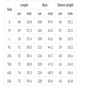 Detailed size chart for the plush hooded plaid jacket in cm and inches for accurate fit