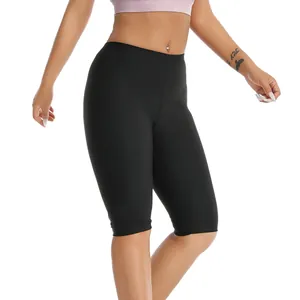 Short de sauna amincissant noir à taille haute pour le fitness et la course