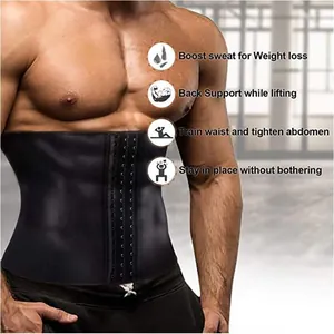 Premium men's waist trainer belt for fitness body shaping and sweat boosting support