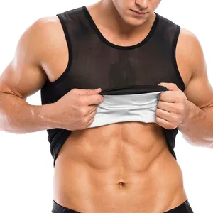 Men's sauna sweat vest with silver coating for fast perspiration fitness training