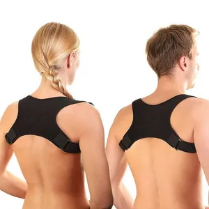 Adjustable back posture corrector for men and women with shoulder support brace for better posture