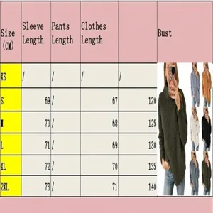 Gedetailleerde maattabel voor fleece turtleneck sweatshirt voor dames met CM-maten