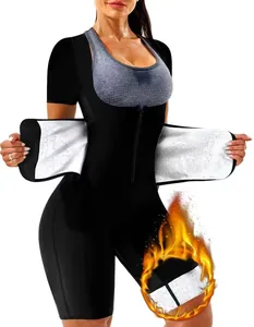 Combinaison de sauna intégrale pour femmes avec ceinture de sudation pour le fitness