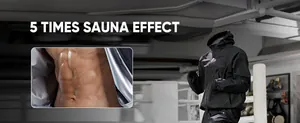 Combinaison de sauna noire professionnelle pour hommes avec effet de sueur cinq fois plus