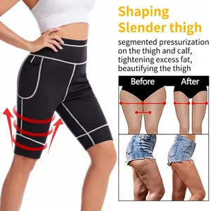 Pantaloncini modellanti a vita alta con compressione per snellire cosce e pancia snella
