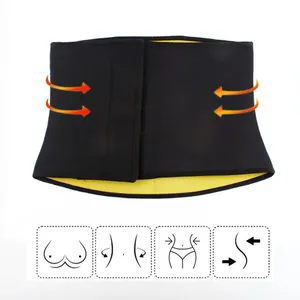 Detail view of neoprene waist trainer highlighting compression effects and shaping features