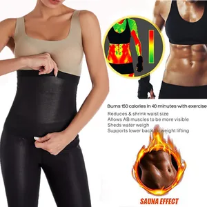 Détails de la ceinture de sudation montrant l'effet thermique et le soutien lombaire