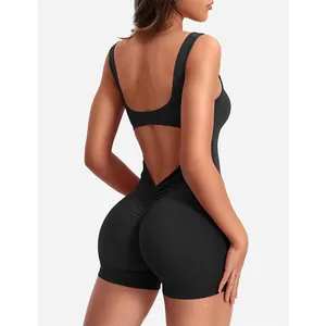 Back view of black backless bodysuit with sexy pleated detail