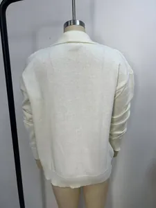 Women solid color knit cardigan casual long sleeve sweater autumn winter daily basic outwear