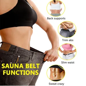 Vue détaillée des fonctions de la ceinture sauna comme l'amincissement de la taille