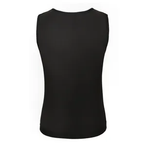 Vue arrière détaillée du gilet de sauna noir pour hommes pour l'entraînement et la compression