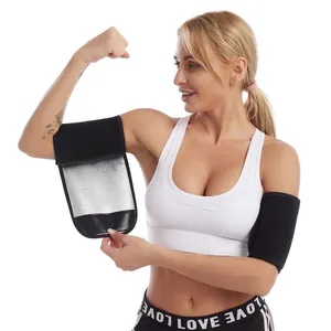 Détail des brassards de sudation avec doublure polymère argentée pour le fitness