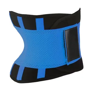 Blauer und schwarzer Sport-Taillentrimmer-Gürtel mit atmungsaktivem Mesh-Material
