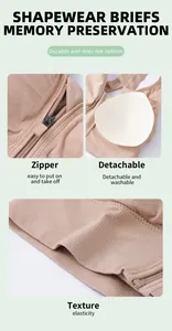 Close-up detail of front zipper closure and detachable cup pads on a nude sports bra vest