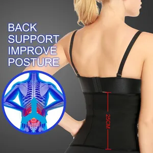 Detail view of 25cm neoprene waist trainer showing back support and posture improvement