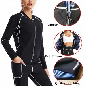 Vue détaillée de la combinaison de sauna avec doublure en polymère et coutures