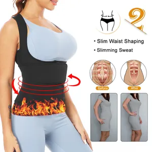 Vista dettagliata del gilet sauna da donna per la compressione addominale