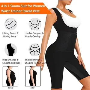 Combinaison de sauna 4 en 1 pour femmes gilet de sudation gainant pour fitness minceur