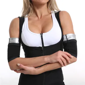 Professional sweat arm trimmers for women with heat-trapping silver lining for fitness