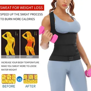 Dettaglio del corsetto sauna che mostra l'effetto termico a confronto per il grasso