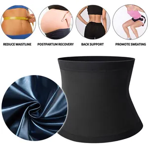 High-performance men's sweat waist trimmer belt showing material texture and core benefits