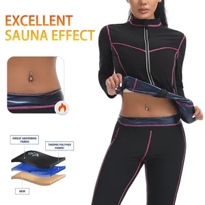 Ensemble de survêtement de sauna pour femme avec tissu spécial polymère thermique