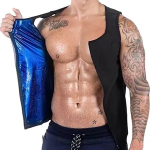 Détail de la doublure en polymère bleu emprisonnant la chaleur du gilet de sauna