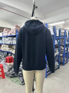 Sudadera con capucha acolchada para mujer manga larga jersey casual liso otoño invierno