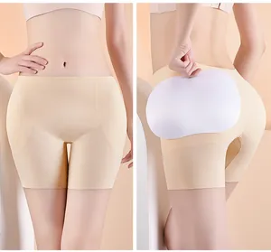Seamless padded butt and hip enhancer underwear showing internal structure details