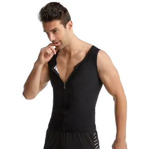Gilet de sauna professionnel pour hommes avec doublure argentée et fermeture éclair