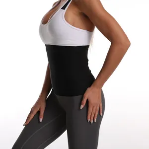 Fascia dimagrante nera da donna per fitness e modellamento addominale post-parto