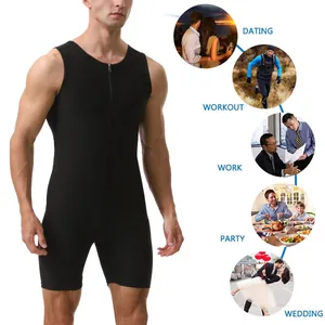 Gilet de sauna noir pour homme pour le fitness, le sport et le modelage corporel