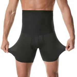 Détail en gros plan d'un short de sauna pour hommes à taille haute et haute élasticité